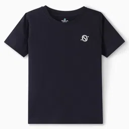 Ollington St. 100% Cotton Knit Full Sleeves Zipper Sweatshirt & Joggers With T-Shirt Set With Text Print - Navy Blue image 5