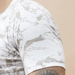 Forca By Lifestyle White Cotton Regular Fit Printed T-Shirt image 4