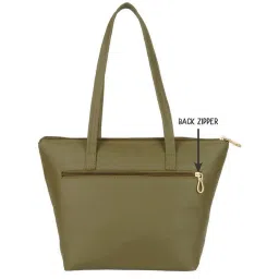 Enoki by Baggit Olive Solid Medium Tote Handbag image 3