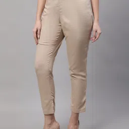 Cantabil Beige Regular Fit Mid Rise Pants image 3