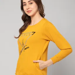Cantabil Mustard Printed Pullover image 3