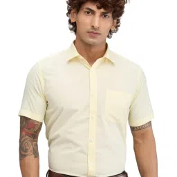 Park Avenue Yellow Regular Fit Shirt image 1