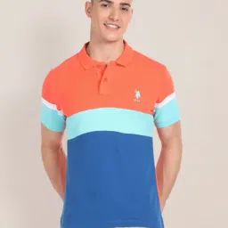 U.S. Polo Assn. Orange Slim Fit Cotton Polo T-Shirt-picture-11