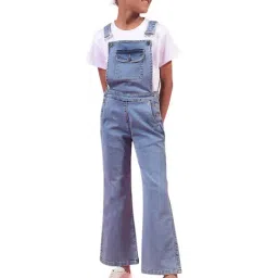 Crimsoune Club Girls Blue Bootcut Fit Dungarees-picture-13