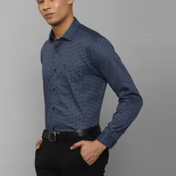 Allen Solly Navy Cotton Slim Fit Printed Shirt image 3