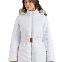 Skechers White Flared Fit Jacket image 1