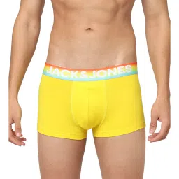 Jack & Jones Cyber Yellow & Exotic Orange Regular Fit Trunks - Pack Of 2 image 3