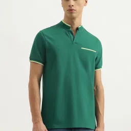United Colors Of Benetton Green Cotton Blend Regular T-Shirt image 1