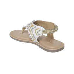 Pantaloons Junior White & Beige Ethnic Sandals image 3