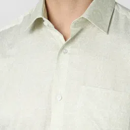 Van Heusen Green Cotton Regular Fit Printed Shirt image 4
