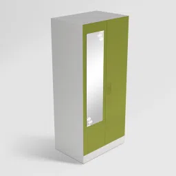 Godrej Interio Slimline 2-Door Steel Almirah, Tex Green Leaf (1-Year Warranty, 1 Locker) image 3