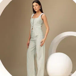 Chemistry Striped Waiscoat & Trouser Co-Ords image 3