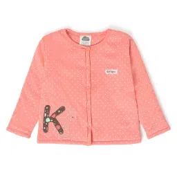 MiArcus Kids Peach & Brown Printed Full Sleeves Sweatshirt with Pyjamas image 3