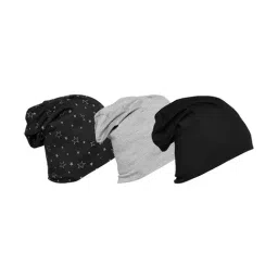 Vimal Jonney Multicolor Solid Beanies Set of 3-picture-20