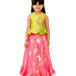 TWISHA Kids Green & Pink Embellished Lehenga Choli-picture-12