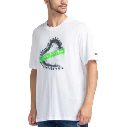 Being Human White Regular Fit Printed T-Shirt image 3