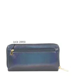 Baggit Blue Solid Zip Around Wallet for Women image 3