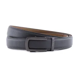 Halden Black Falcon Formal Belt With Classic Black Matt Buckle image 1