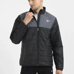 Reebok Black Polyamide Regular Fit Self Training Light Padded Mp Jacket image 1