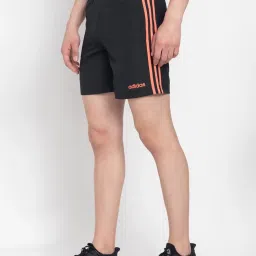 Adidas Black Regular Fit Striped Sports Shorts image 3