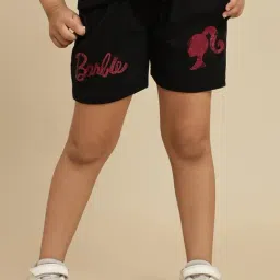 Kidsville Girls Black Printed Shorts-image-41