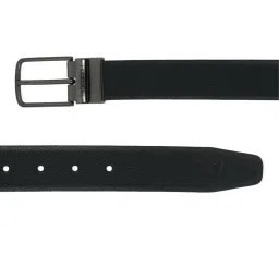 Van Heusen Black & Blue Textured Formal Reversible Leather Belt for Men image 3
