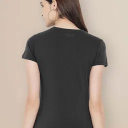 Metronaut Women Typography 3 Printed Applique T-shirt image 5