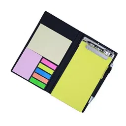 PAPERLLA Memo Note Pad & Note Book With Sticky Notes & Clip Holder 50 Sheet Plain Paper Lemon, C0409G (Set of 10)-image-81