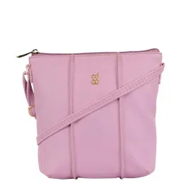 Baggit Pink Textured Medium Sling Handbag image 1