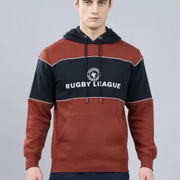 Cantabil Orange Fleece Regular Fit Print Sweatshirt-image-9