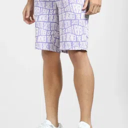 Jack & Jones Purple Cotton Regular Fit Printed Shorts image 3