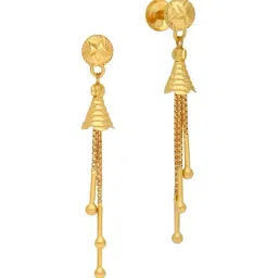 Malabar Gold and Diamonds 22k (916) Yellow Gold Earrings for Women-picture-22