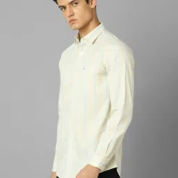 Allen Solly Beige Cotton Slim Fit Striped Shirt image 3