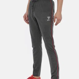 3Pin Grey Cotton Regular Fit Joggers image 3