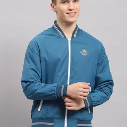 Monte Carlo Blue Regular Fit Bomber Jacket image 1