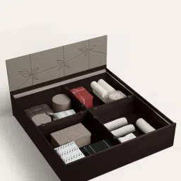 Godrej Interio Upmods Leef Engineered Wood King Box Bed - Cinnamon & Grey, Knock Down image 3