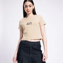 glitchez Urban Chic Printed Cropped T-shirt image 5