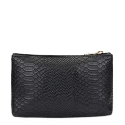 Lavie Croc Black Textured Pouch image 3