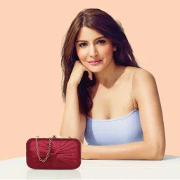 Lavie Cheer Frame Maroon Synthetic Clutch image 3