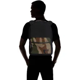 Carriall Classic Black Color Block Medium Laptop Backpack image 2