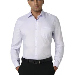 Van Heusen Purple Regular Fit Texture Shirt image 1