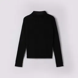 Juniors by Lifestyle Girls Black Solid Full Sleeves Skivi image 1