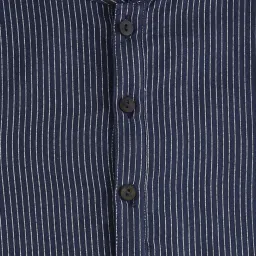 Indus Route by Pantaloons Kids Navy & White Cotton Striped Full Sleeves Kurta Set image 3