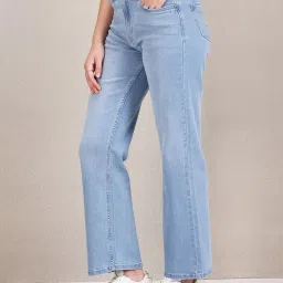 U.S. Polo Assn. Blue Cotton Flared Fit Mid Rise Jeans image 3