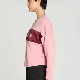 Puma Pink Printed Sweatshirt image 3