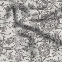 Bella Casa Paris Collection Grey Cotton 180 TC Super King Size Bedsheet with 2 Pillow Covers image 3