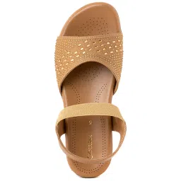 Khadim Women's Beige Ankle Strap Sandals image 3