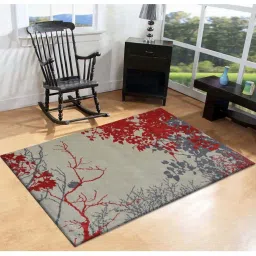 Presto Red & Beige Polyester Carpet image 1