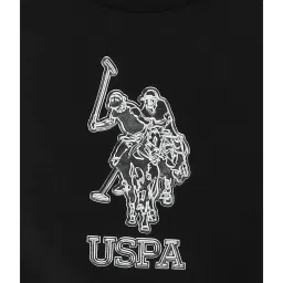 U.S. Polo Assn. Kids Black Printed Full Sleeves Sweatshirt image 3