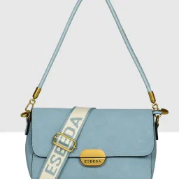 Esbeda Blue Solid Medium Shoulder Handbag image 1